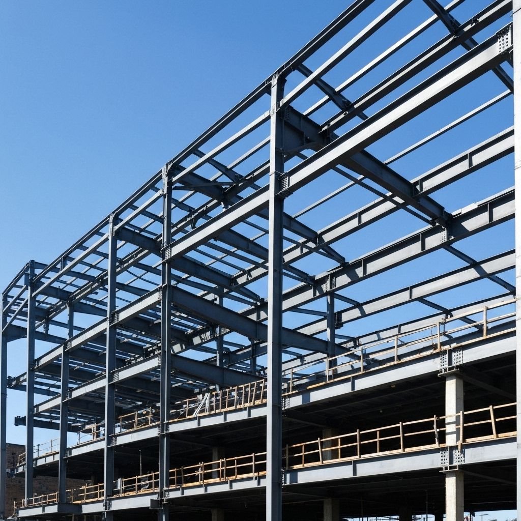 Structural steel framework and engineering precision